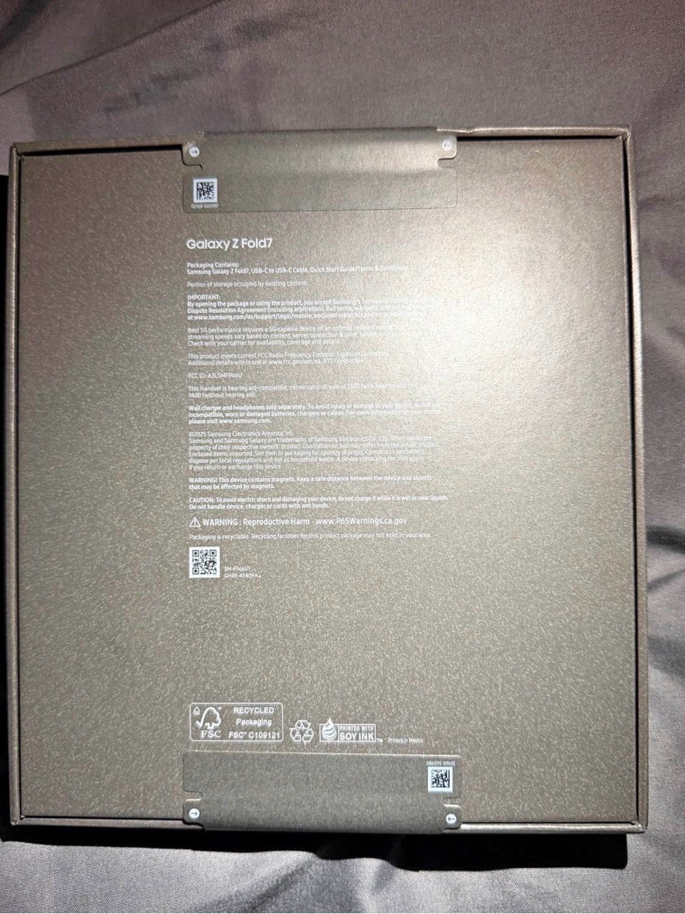 Galaxy Z Fold7 box